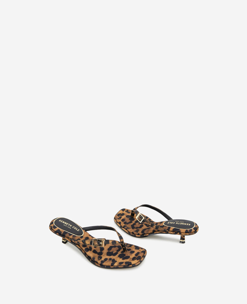 Kenneth Cole Shop Gillie Leopard Print Kitten Heel Sandal | Kenneth Cole | LEOPARD FABRIC