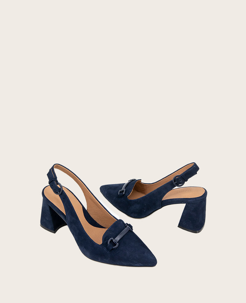Kenneth Cole Shop Dionne Slingback Pump – Navy Suede | Gentle Souls | NAVY SUEDE