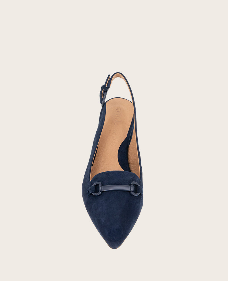 Kenneth Cole Shop Dionne Slingback Pump – Navy Suede | Gentle Souls | NAVY SUEDE