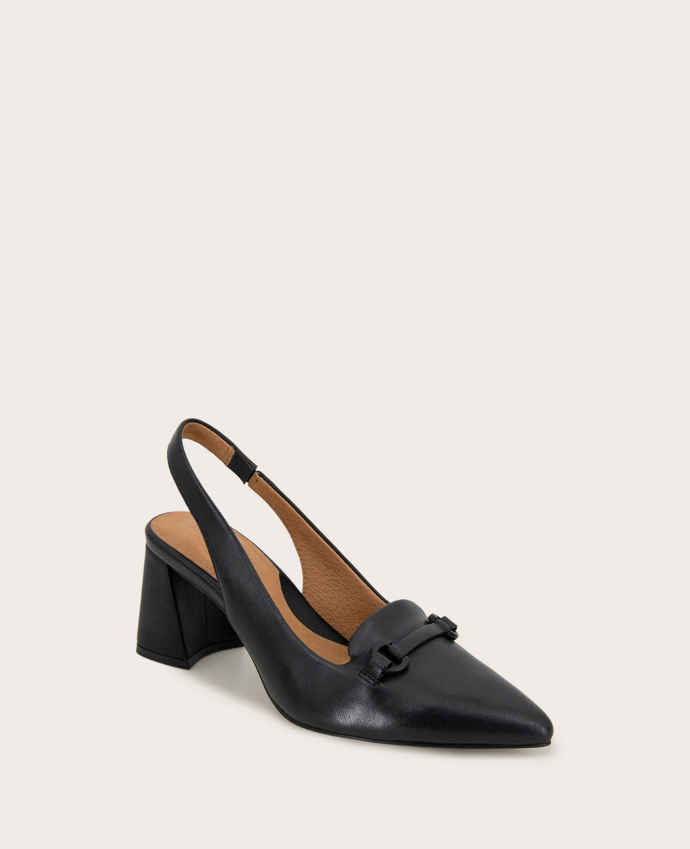 Kenneth Cole Dionne Black Slingback Heel – Gentle Souls Comfort Classic | BLACK