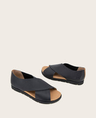 Kenneth Cole Leslie X-Band Sandal Black – Women’s Cushioned Fit | KC | BLACK LEATHER