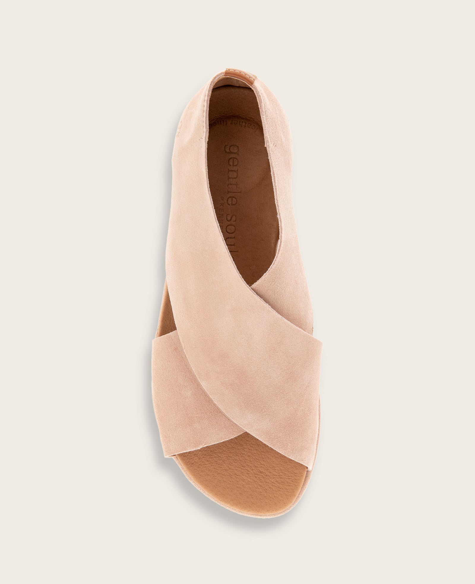 Kenneth Cole GENTLE SOULS - Leslie X Band Leather Tread Sole Sandal | LIGHT PINK SUEDE