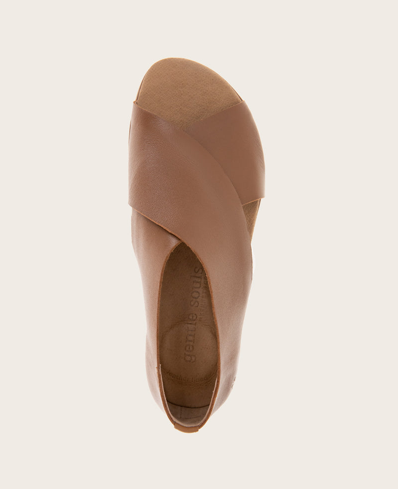 Kenneth Cole Leslie X-Band Sandal Luggage – Women’s Tread Sole | KC | LUGGAGE LEATHER