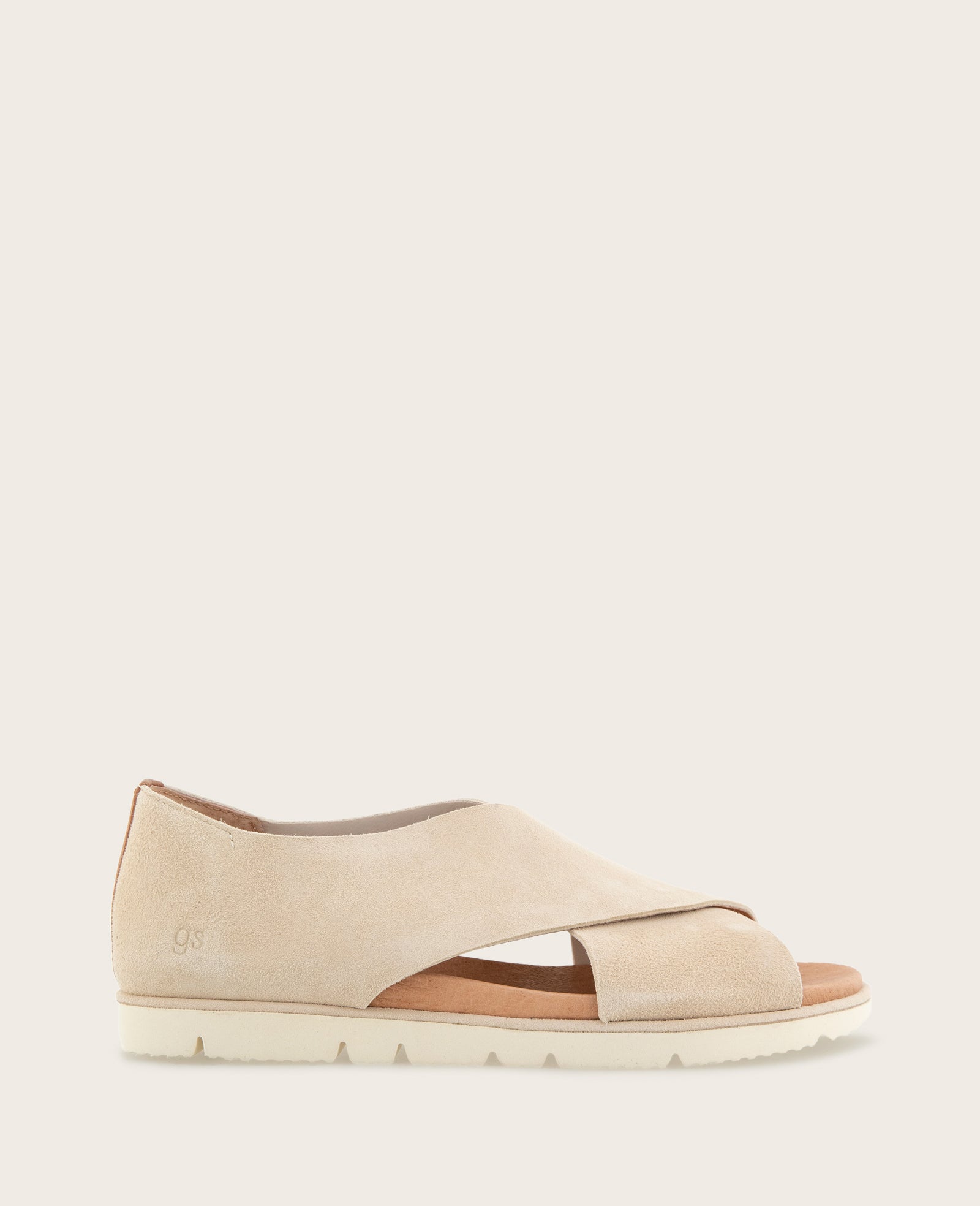 Kenneth Cole GENTLE SOULS - Leslie X Band Leather Tread Sole Sandal | DOE SUEDE