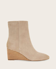 Kenneth Cole GENTLE SOULS - Nash Suede Side Zip Wedge Bootie | MUSHROOM SUEDE