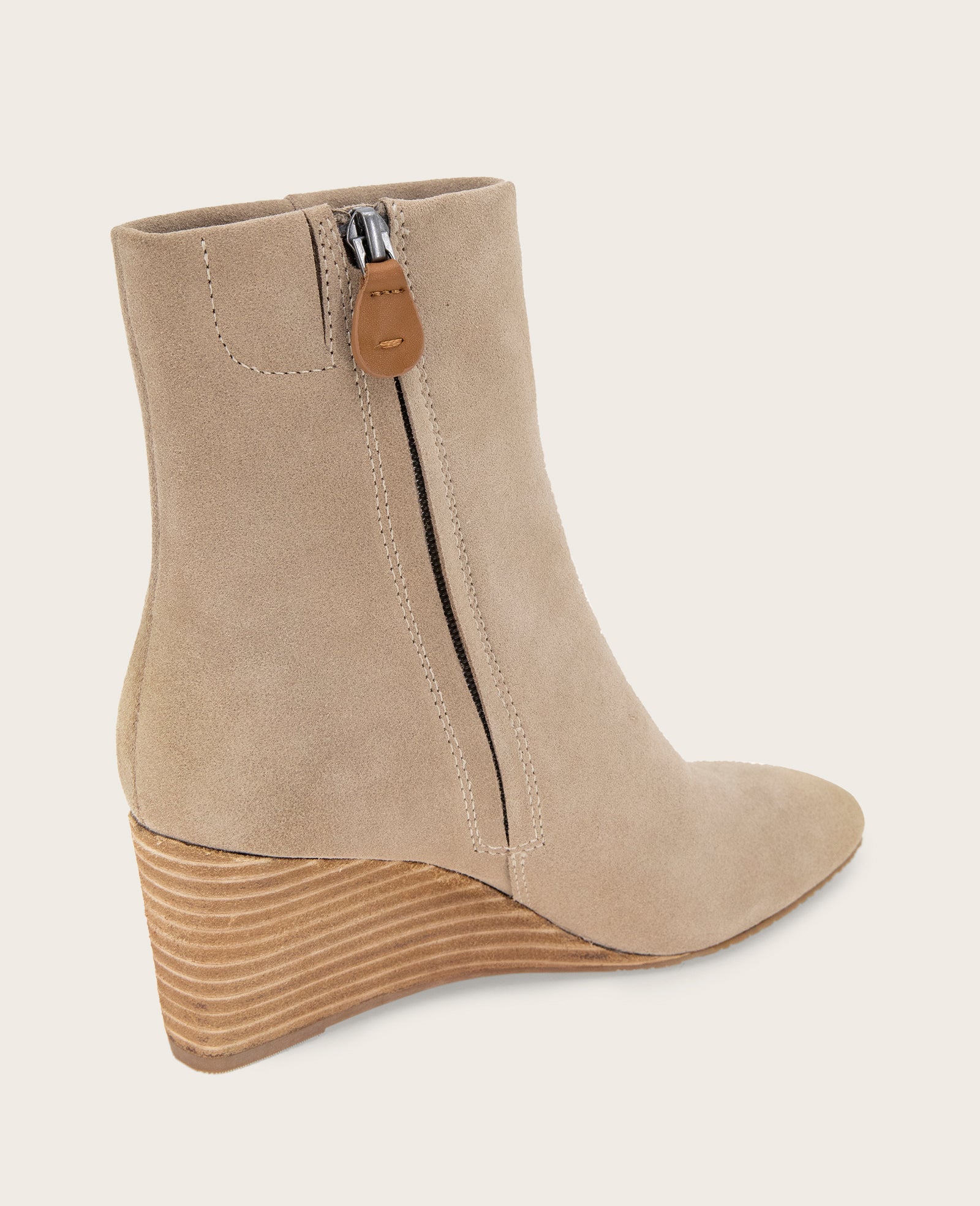 Kenneth Cole GENTLE SOULS - Nash Suede Side Zip Wedge Bootie | MUSHROOM SUEDE