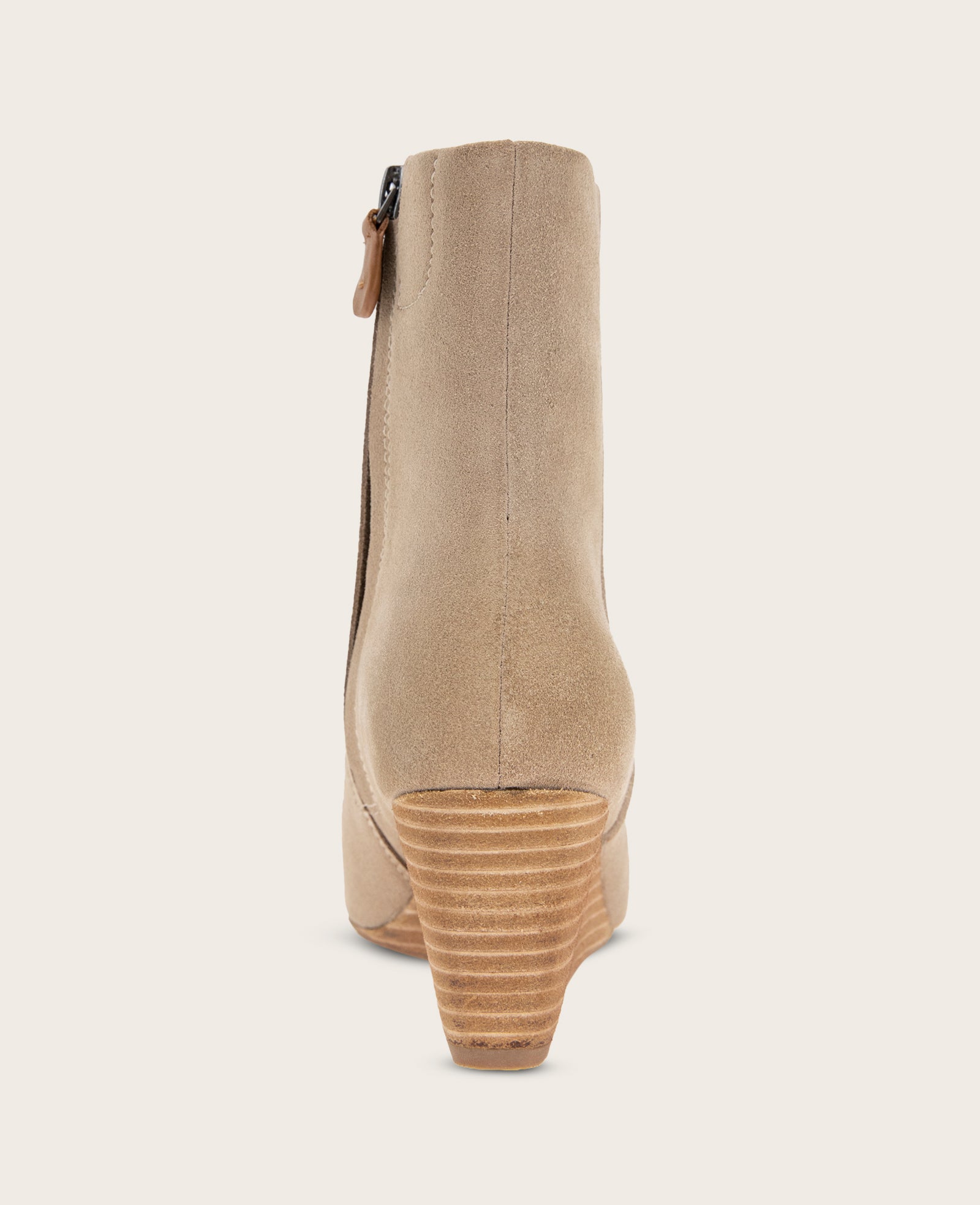 Kenneth Cole GENTLE SOULS - Nash Suede Side Zip Wedge Bootie | MUSHROOM SUEDE