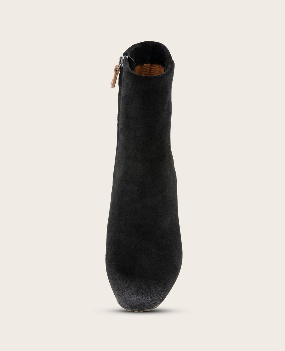 Kenneth Cole GENTLE SOULS - Nash Suede Side Zip Wedge Bootie | BLACK SUEDE
