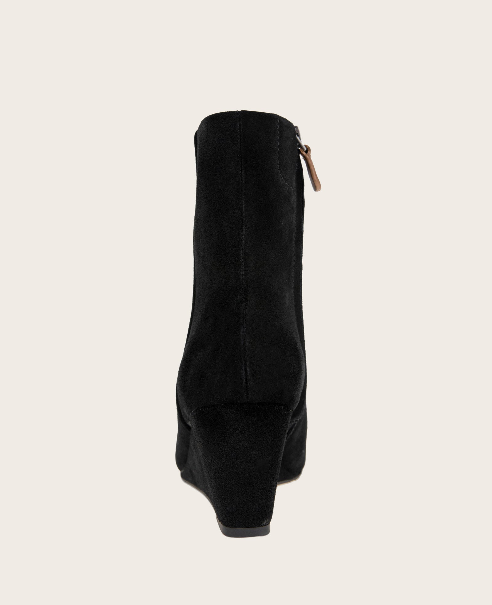 Kenneth Cole GENTLE SOULS - Nash Suede Side Zip Wedge Bootie | BLACK SUEDE