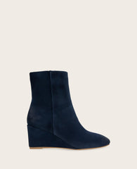 Kenneth Cole GENTLE SOULS - Nash Suede Side Zip Wedge Bootie | NAVY SUEDE