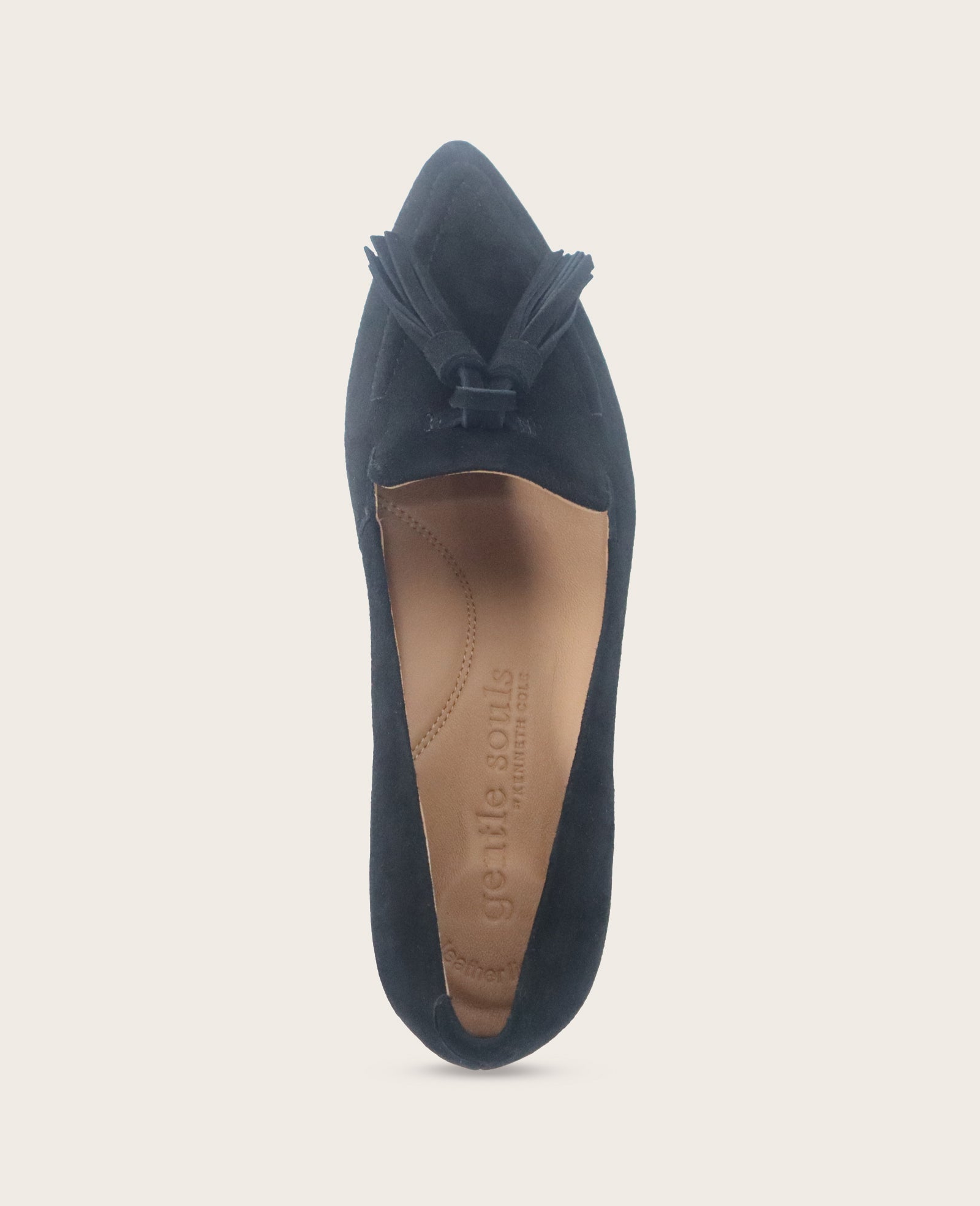 Kenneth Cole Shop Women's Glova Suede Tassel Heel, Black | Gentle Souls | BLACK SUEDE