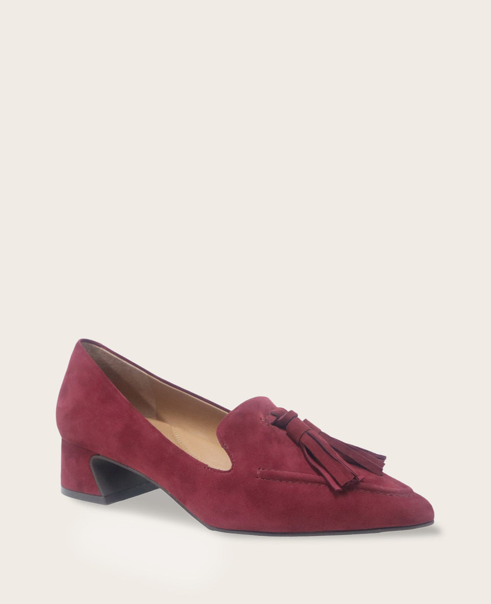 Kenneth Cole Shop Women's Glova Suede Tassel Heel – Wine | Gentle Souls | WINE SUEDE