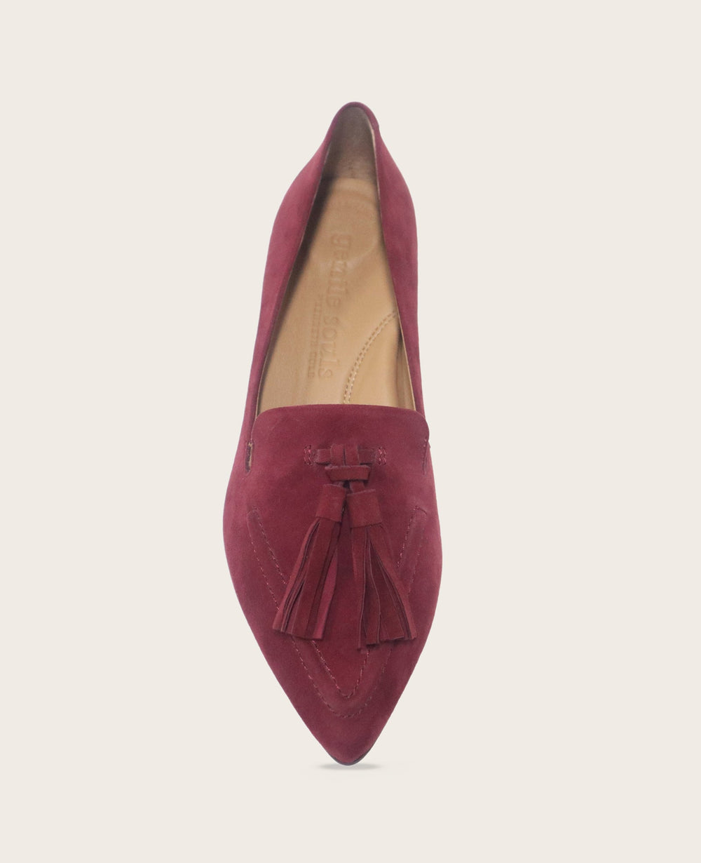 Kenneth Cole Shop Women's Glova Suede Tassel Heel – Wine | Gentle Souls | WINE SUEDE