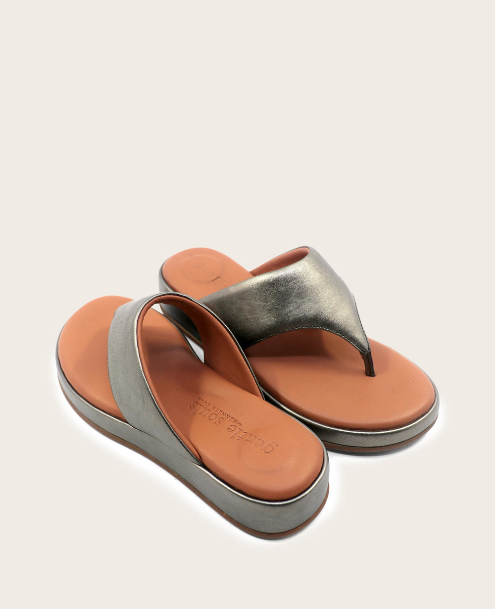 Kenneth Cole Shop Gentle Souls Daya Metallic Sandal | Kenneth Cole | PEWTER LEATHER