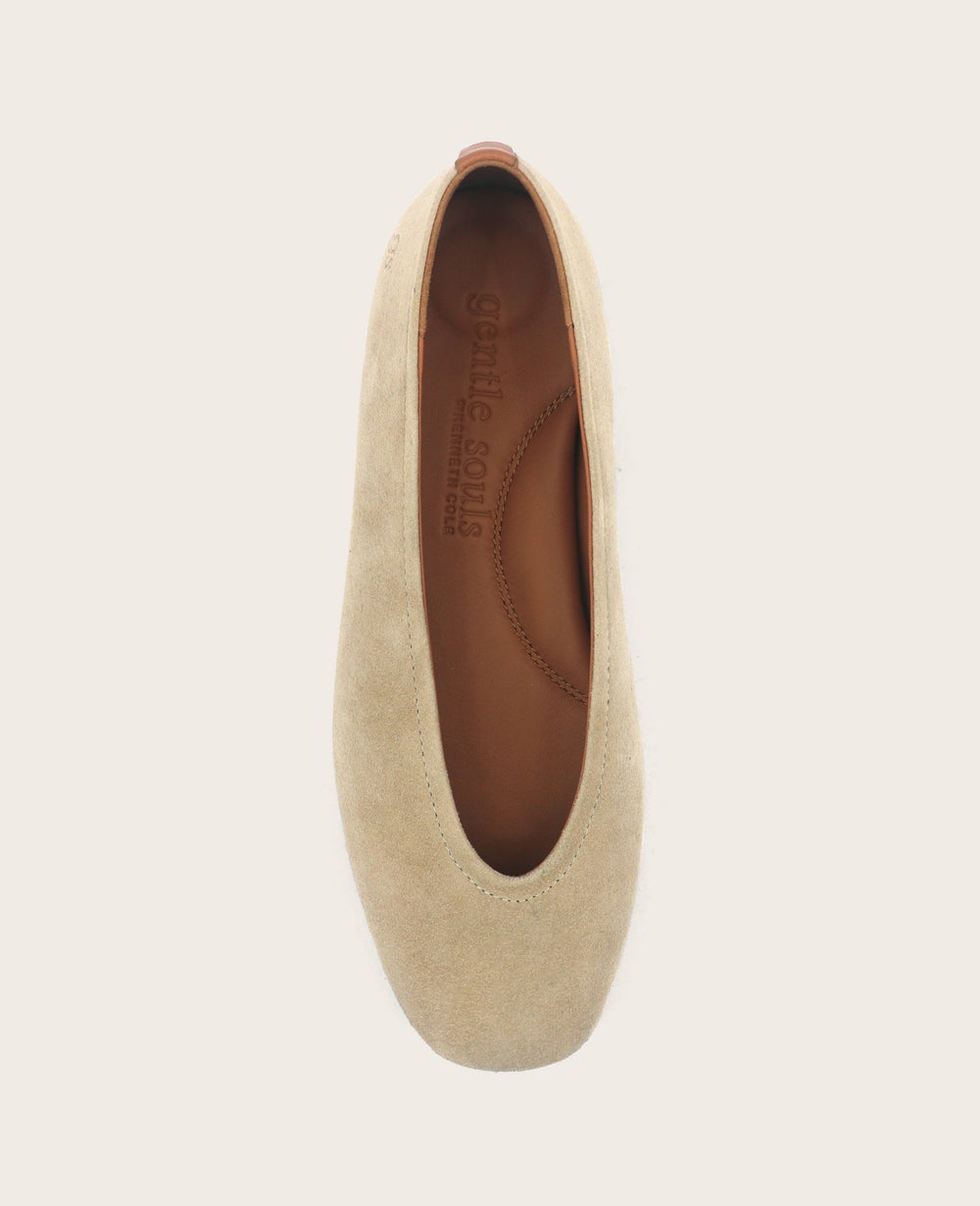 Kenneth Cole GENTLE SOULS - Willow Suede Ballet Flat | MUSHROOM SUEDE