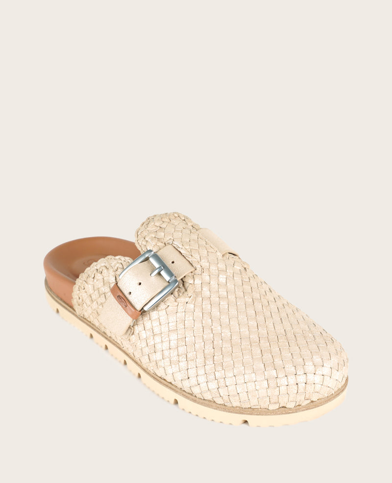 Kenneth Cole Brantley Woven Leather Mule in Sand – Gentle Souls Comfort | SAND WOVEN LEATHER