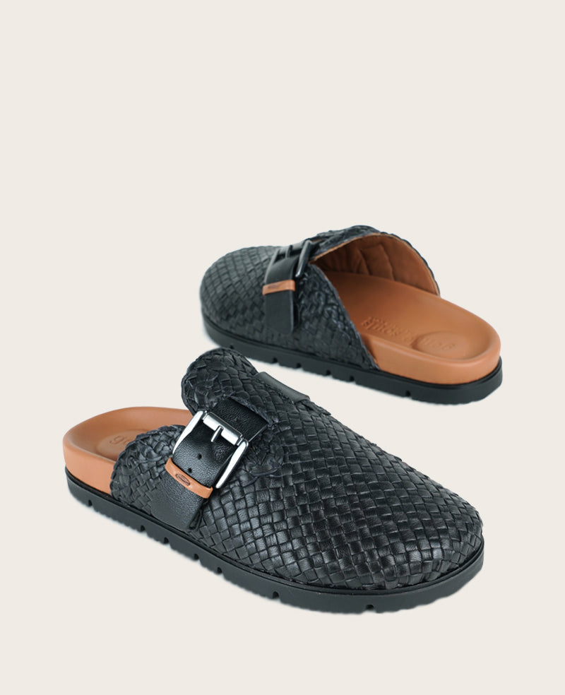 Kenneth Cole Gentle Souls Brantley Woven Leather Mule | Kenneth Cole | BLACK WOVEN LEATHER