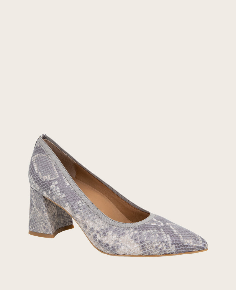 Kenneth Cole GENTLE SOULS - Dionne Snakeskin Leather Heel | TAUPE SNAKE LEATHER