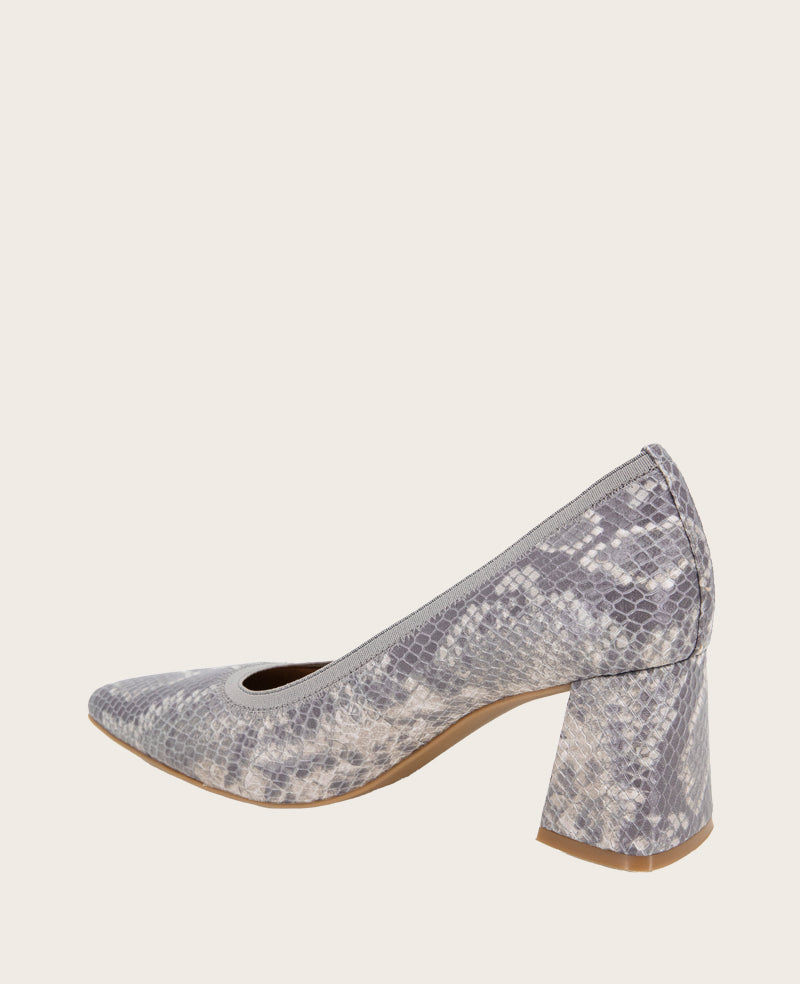 Kenneth Cole GENTLE SOULS - Dionne Snakeskin Leather Heel | TAUPE SNAKE LEATHER